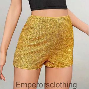 2024 Модная многоцветная модная бусинка Slim Fit Hot Pants Sequin Mid Pan Sexy Straight Short