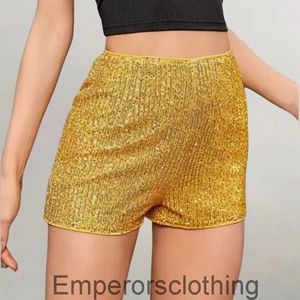 2024 Fashion Multicolor Fashion Bead Slim Fit Hot Pants Sequin Mid Waist Sexy Straight Short