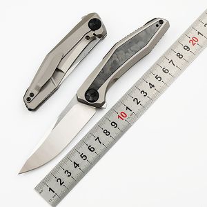 0470 Titanium carbono fibra de faca dobrável caça a caça de pesca resgate tático Multi EDC Survival Tool Knives