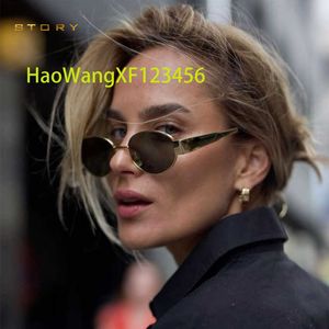 STY826 Retro Metal Punk Oval Sunglasses Woman 2024 C Brand Designer Vintage Black Steam Punk Sun Glasses Man UV400 Custom