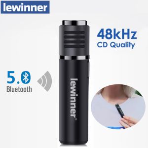 Микрофоны Lewinner Smartmic Wireless Bluetooth Microphone в реальном времени восстановление радио -шумоподавления короткое видеозаписи видео -вида для Vlogger