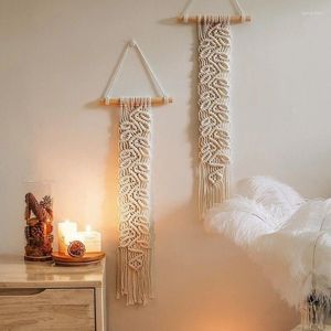 Arazzi macrame muro sospeso boho da spalle nozze portano a mano decorazioni tende 2pc