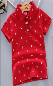 Summer Baby Boys Polo koszulki Kotwica Kotczarna Kotczanie Ubrania klapowe dla dziewcząt Odell Bawełny oddychający topy znamionowe 12M57240948