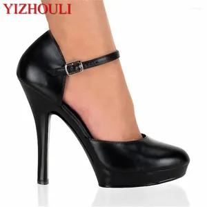 Elbise Ayakkabı Moda Kız Latin Dans Salsa Balro Salonu Modern Siyah 13 Cm Seksi Topuklu