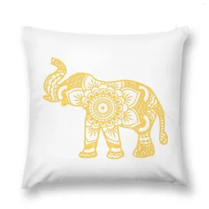 Pillow Mandala Elephant Yellow Throw Pillowcases Bed S Sofa Covers