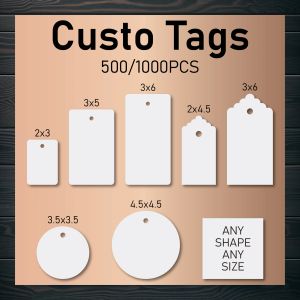 Acessórios 500pcs Tags personalizadas Rótulos de papel Marca da marca de moda Moda