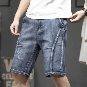 Shorts masculinos Summer Use Luxo Trendência original Loja e Casual Desgaste lavado Vintage Y2K No namorado jorts jeans jeans masculinos J240407