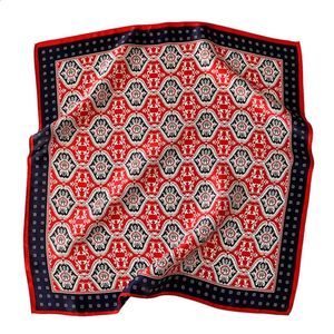 Шарф 100% шелк Бандана Женские квадратные шарфы обертывание kerchief шелковые