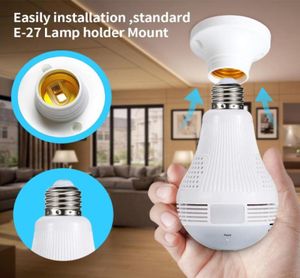 ICSEE 960P 360Degree Panoramic Fisheye WiFi IP Camera Bulb Bulb Home IRワイヤレスオーディオビデオCCTVセキュリティサーベイランスネットワーク8935765