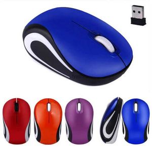 Mäuse drahtlosen Mini -Maus -Kindren -Computer -Spiel kleiner tragbarer Abhang 1600DPI Optical USB Ergonomic PC -Laptop Geschenke Heiß Verkauf H240407