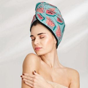 Toalha colorida colorida no verão melancia banheira de banho de turbante seco rápido para secagem girls meninas banheiro