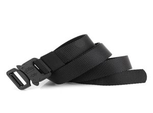 Cintura in vita pesante Nylon Cintura tattica Uomini Cintura di combattimento dell'esercito con accessori per la caccia ad addestramento in metallo 4296549