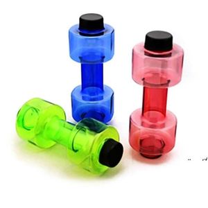 Tumblers Dumbbell Water Bottle Shaped Sport Kettle Fitness Sports Plastic Cup Sealed Leak Proof 20Oz Ewe7418 Drop Delivery Home Gard Dh9V7