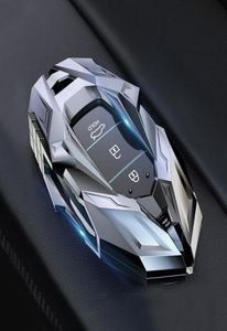 Zinc Alloy Car Key Case For Hyundai Elantra GT Kona Santa Fe Veloster Smart Remote Fob Cover Protector Bag Car Styling1248246
