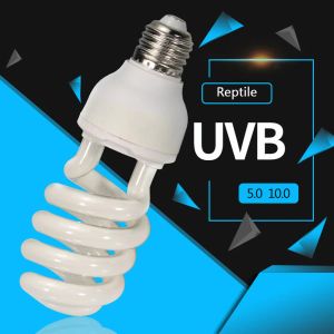 Belysning UVB 5.0 UVB10.0 REPTILE LAMP Turtle UVB BULB LICED SNAKE LGUANAS VÄRME KALMIUMLAMP LJUS ENERGY SPARNING E27 13W 26W 110V 220V