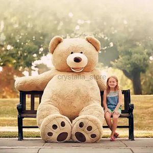 FILME TV PLUSH TOY 1PC Tamanho enorme 260cm American Giant Bear Skin Skin Teddy Bear Coat de boa qualidade Price Factário Toys macios para meninas Presente popular 240407