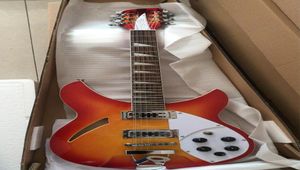 Whole custom new rickenback 12 string electric guitar with one neck 330 in sunburst 3899018