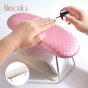 Rests 1Pcs Pink/White Plaid Waterproof Leather Hand Pillow Arm Rest Cushion Nail Art Wrist Support Pad Soft Pillow Stand for Manicure