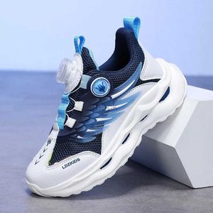 Atletyczne na świeżym powietrzu Sneakers sportowe dla chłopców moda pu skórzane dzieci oddychające buty komfortowe swobodne spacery na zewnątrz butów na zewnątrz 240407