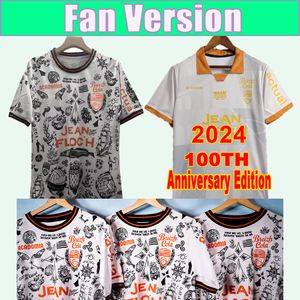 23 24 Lorient Mens Soccer Jerseys Tattoo Special Edition Grbic Le Fee Bozok Boisgard Marveaux 2024 100th Anniversary Edition Football Shirts半袖