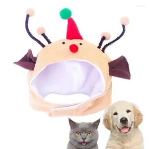 Köpek giyim kedisi Noel Baba şapka ve kostüm nefes alabilen Noel evcil hayvan kostümleri küçük ve orta kediler köpekler evcil hayvanlar