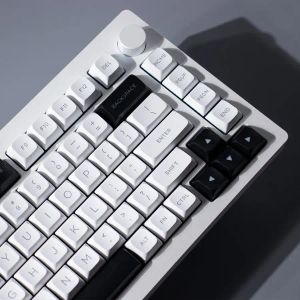 Tillbehör 187 Keys Bow White PBT Doubleshot KeyCap Tull Full Kit Backbelyst XVX Key Cap Fit Cherry MX för mekaniskt speltangentbord