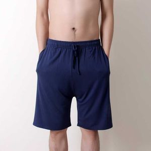 Sommar stora shorts herrar modal casual hem lösa capris tunna byxor pajamas midpants