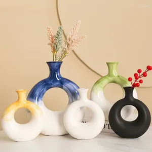 Вазы Nordic ins Circular Ceramic Flower Vase Vase Home Home Accessories украшения декор украшения Jarrones