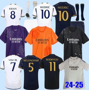 2024 Bellingham Rodrgo 23 24 25 REAL MADRID SOCCER Jerseys koszulka piłkarska Vini Jr Camavinga Alaba Modric Valverde Camiseta Men Kit Kit Courtois Bramkarz Z 4.7