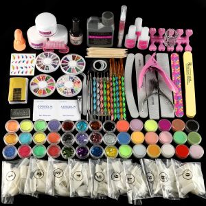 Kits COSCELIA Pro Acrylic Set Full Manicure Kit Acrylic Powder Glitter Liquid For Nail Art Kit Clipper Tools Kit Brush For Manicure