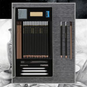 Pennor Sketch Pencil Set kol full uppsättning av studentinmatningsverktyg Målning Professionell nybörjare Ritningskonstförsörjning