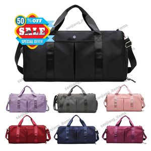 Lu duffle çanta büyük boyutlu naylon tote kadınlar erkekler spor salonu taşıma büyük wunderlust duffel yoga çantaları crossbody omuz haftası sırt çantası çanta hobo alışveriş kotları