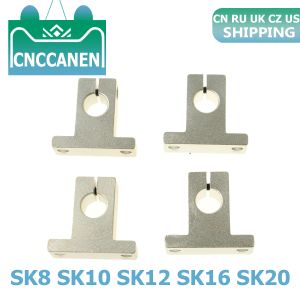 Mice 4pcs Sk8 Sk10 Sk12 Sk16 Sk20 8mm 10mm 12mm 16mm 20mm Linear Ball Bearing Rail Shaft Support Block Xyz Table Cnc 3d Printer Part