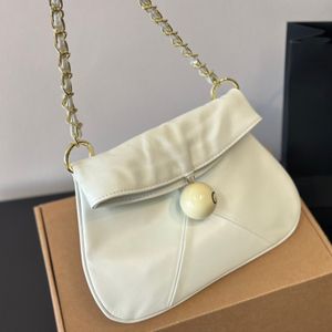 Tasarımcı Lüks El Çantası Kadın Hobo Çikolata Top Zinciri Çanta Üstün Üst Cowhide Büyük Kapasiteli Tates Omuz Çantası Crossbody Çanta Katlanır Metal Zincir Çantası