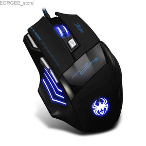 Ratos zelotes t-80 games mouse 7200 dpi iluminado led de várias cores LED de 7 botões de botão para jogos USB mouse de jogos com fio Y240407