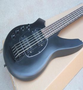 Fabrika Özel Mat Siyah 5string Sol Elektrikli Bass Guitarblack Hardwaresrosewood FretboardOffer Özelleştirilmiş9923213