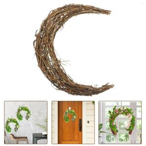 Decorative Flowers Wicker Smilax Rattan Outdoor Christmas Decorations Front Hand Woven Rings