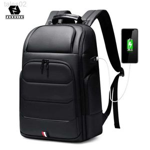 Multifunktionstaschen Fenruien wasserdichte Rucksack USB-Ladungsschule Anti-Diebstahl-Männer für 15,6-Zoll-Laptops Reise-Rucksäcke mit hoher Kapazität YQ240407 geeignet