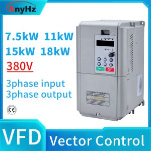 Camundongos vfd variável de frequência inversor de inversor w, 11kw, 15kW, 7,5kW General 380V Entrada de fãs/bombas de água Controle de velocidade da bomba de água