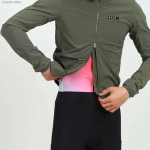 Mäns T-shirts Performance New Season Super Lightweight Windproof Cycling Jacket Bicyc Wind Stretch Tyg med dragkedja Pocket H240407