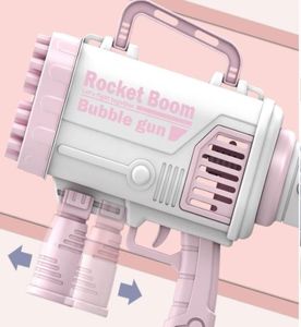 41444464 Hål Electric Gun With Light Gatling Machine Soap Bubbles Magic Bubble Blower Gun Outdoor Toor for Children23228764787841