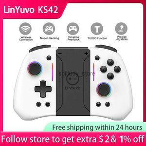 Game Controllers Joysticks LinYuvo KS42/KS40/KS37 for Joypad wake-up and wireless Bluetooth 6-axis gyroscope compatibility with switches Q240407
