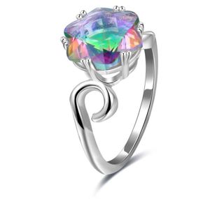 Wedding Rings Garilina039s Latest Creative Sixpetal Flower Mystic Rainbow Zircon Charm Ring Female Jewelry R22786982614