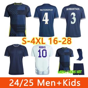 Maglie di calcio scozzese 2024/2025 Home and Away Jersey McTominay McGinn Ferguson Gilmour Christie Patterson Versione giocatore di uomini Kit per bambini