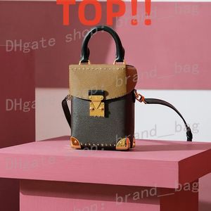 10a Top Quality Designer Box Bag 17.6cm äkta läder axelhandväska kvinna crossbody väska med låda l246 fedex sändning