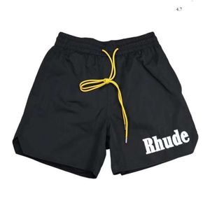 Designer Mens Shorts Rhude Shorts Summer Fashion Beach Pants Men High Quality Street Wear Red Blue Black Purple Pants Mens Kort USA Size S-XL 761