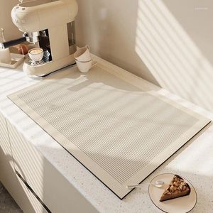 Bord mattor stor silikon absorberande matta antislip kaffekat som dränerar snabbt torrt kök kran placemat värmebeständig dyna