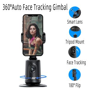 Sticks AI Smart Auto Face Tracking Gimbal Stabilizer Desktop Handophhell Selfie Stick Tripode Porta del treno per smartphone Nuovo