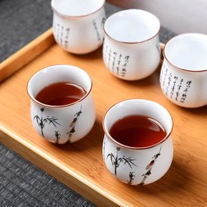 Koppar tefat japanska handmålade keramiska te kopp hushåll stor smakande dricka öl mugg kaffe vin whisky kontor dricksvaror