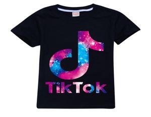 Tik Tok Kids T -Shirts Fashion Vlogger Baumwoll -T -Shirts Tops für Jugendmädchen Jungen Sporthemd Schwarz Rose6210609